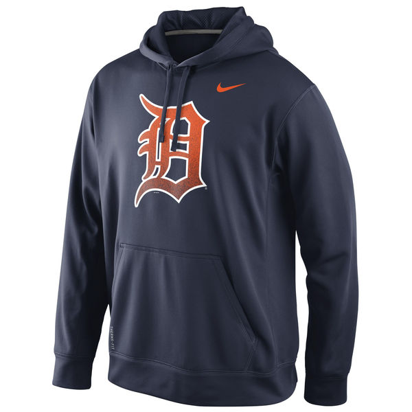 Men Detroit Tigers Nike Logo Performance Hoodie Navy Blue